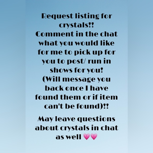 🤩REQUEST LISTING🤩 FOR CRYSTALS ✨ - Picture 1 of 1